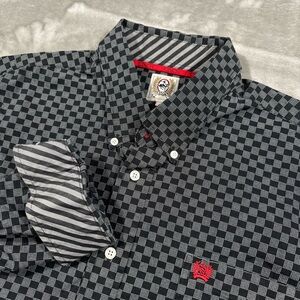 Cinch Shirt Mens Large Gray Black Western Button Up Rancher Cotton Rodeo
